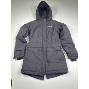 Columbia Jacket Youth M Outgrown Gray Waterproof Omni Heat Insulated Hooded  Zip